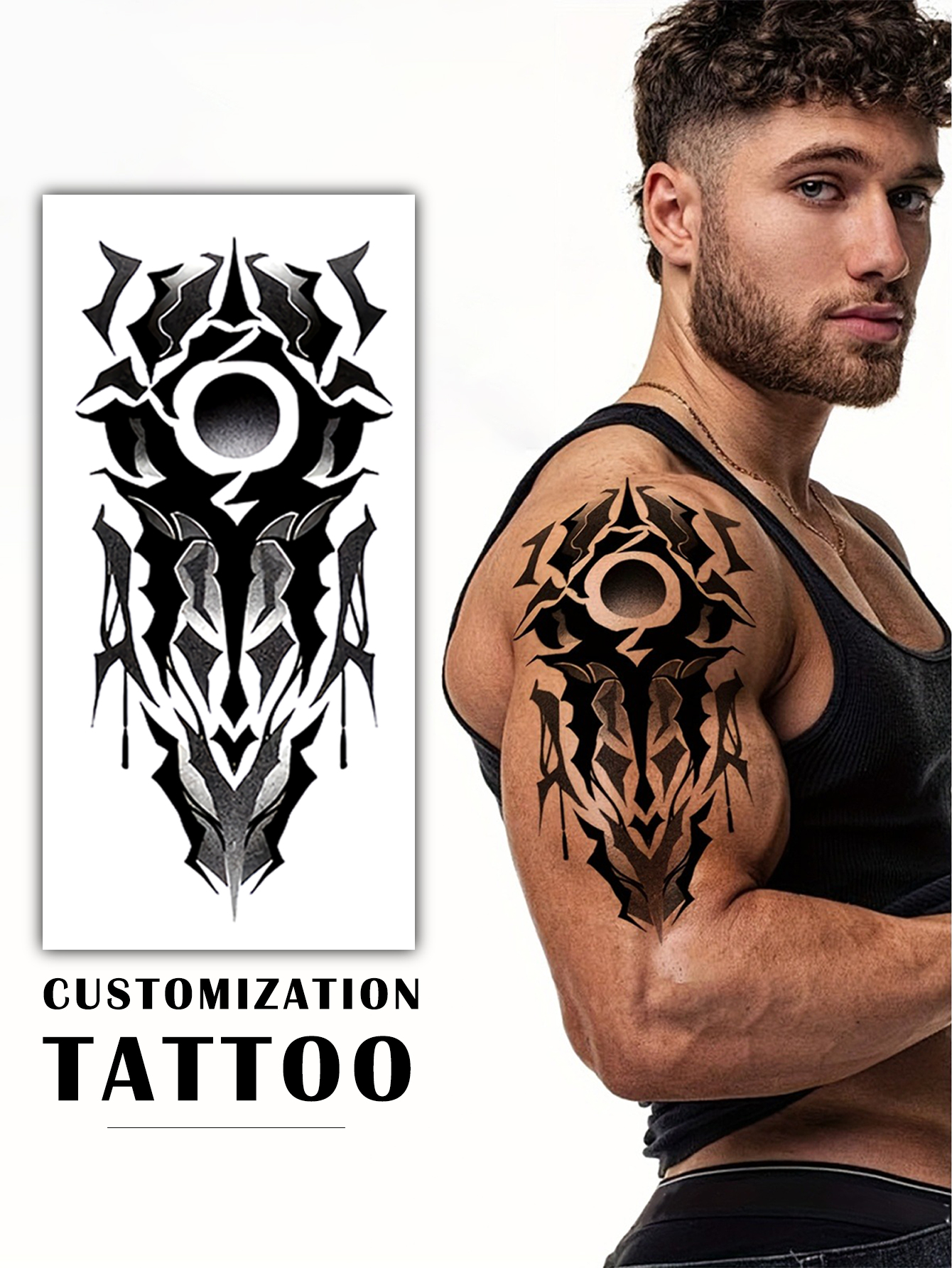 Cyber Warrior Talisman Temporary Tattoo